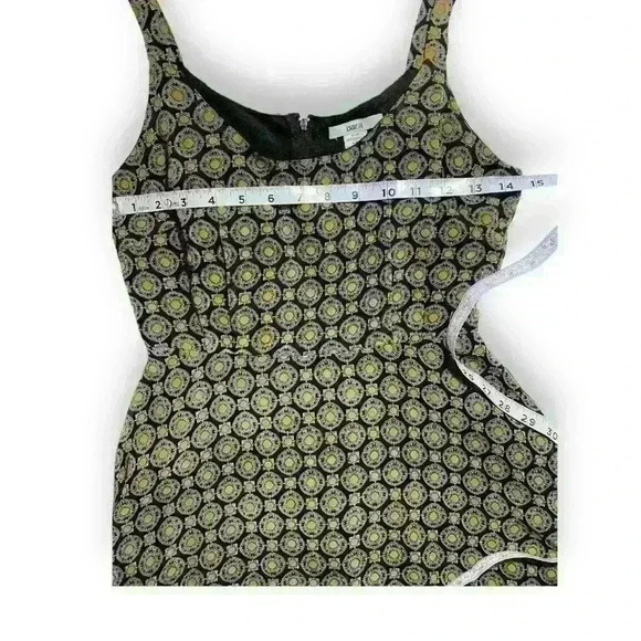 Womens Black and Yellow Moissanite Skater Sleeveless Dress Size Small by Bar III - Picture 4 of 8